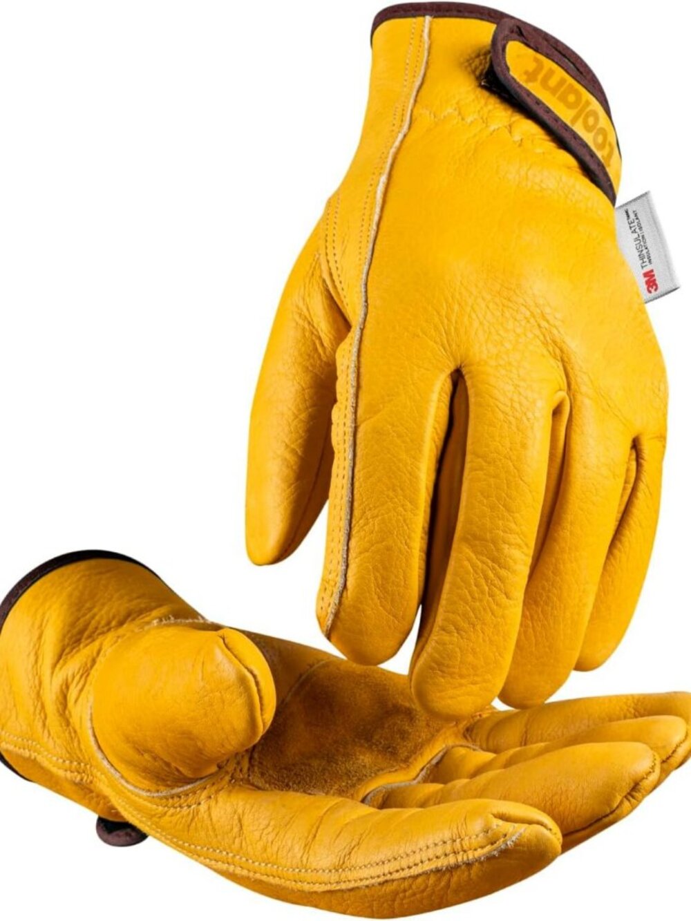 Warm Winter Leather Work Gloves with 3M Thinsulate Lining - Thermal Insulated